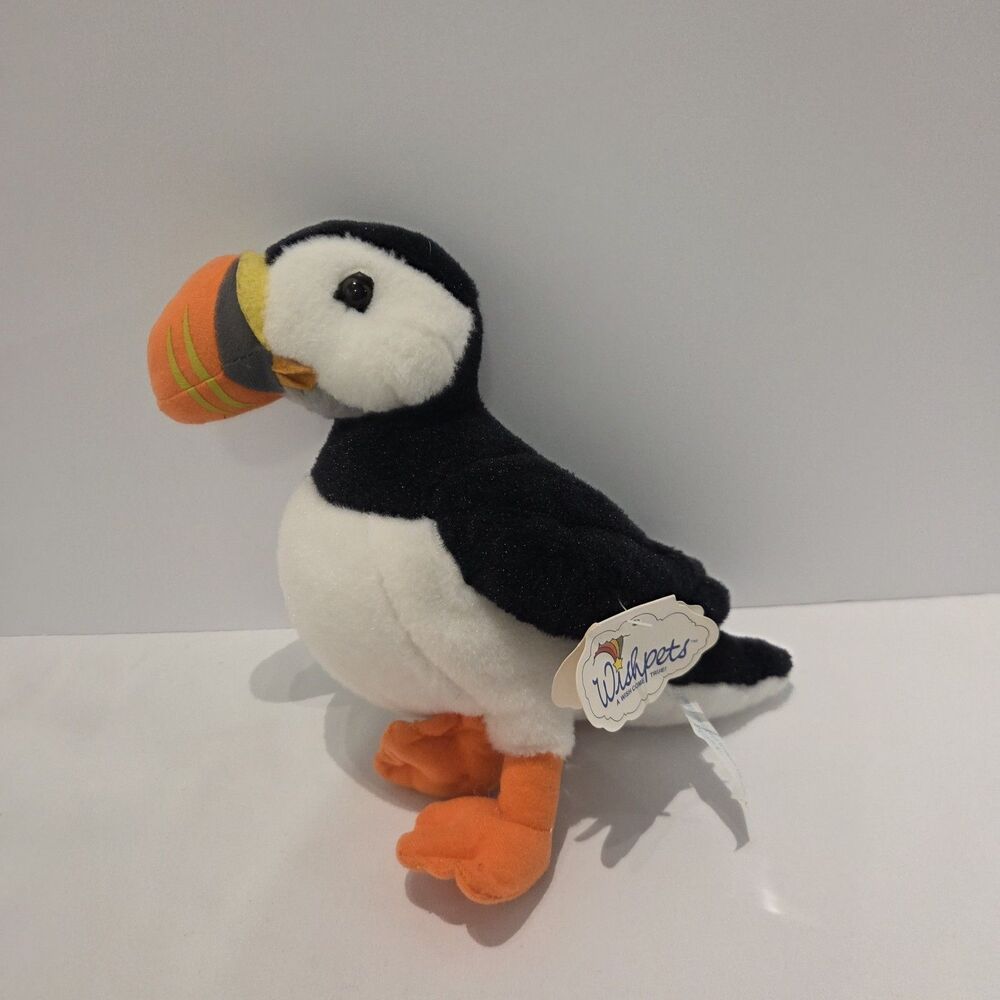 2013 Wishpets Puffy the Puffin Bird Plush with tags 10" tall